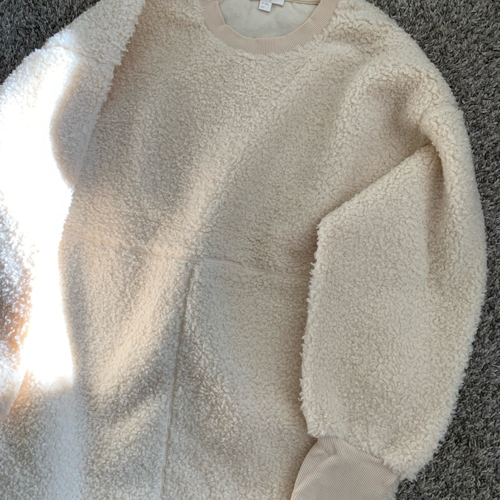 COS Cozy Cream Sherpa Pullover